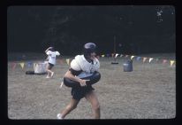 Students in a relay race
